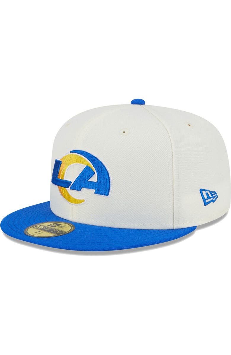 New Era Men's New Era Cream Los Angeles Rams Retro 59FIFTY Fitted Hat, Alternate, color,