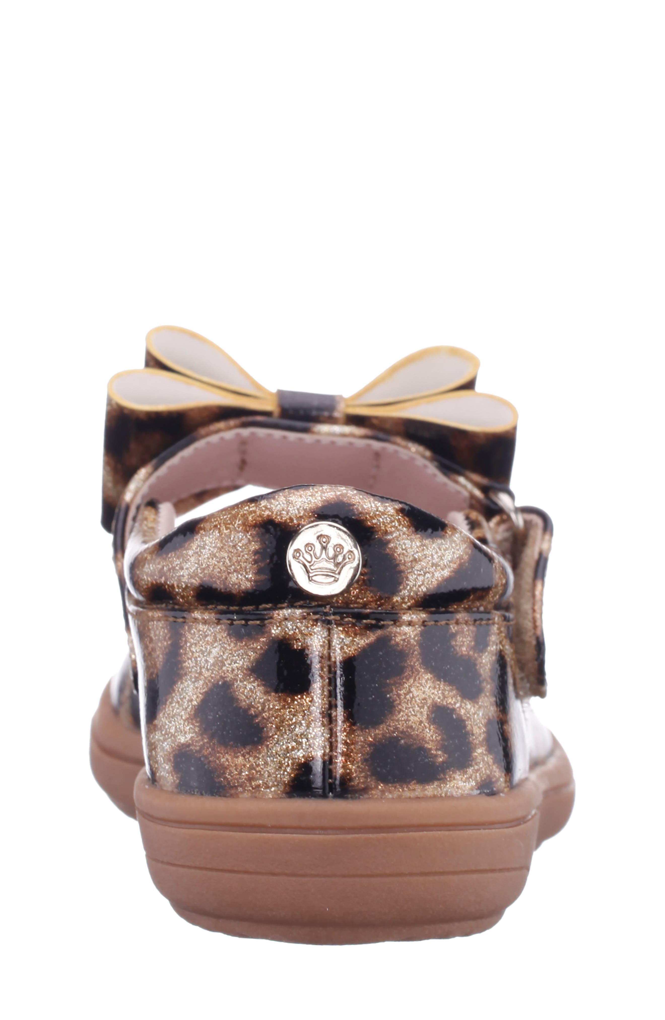 Nina Kids' Varga Glitter Mary Jane Flat, Alternate, color, Leopard Coated Glitter