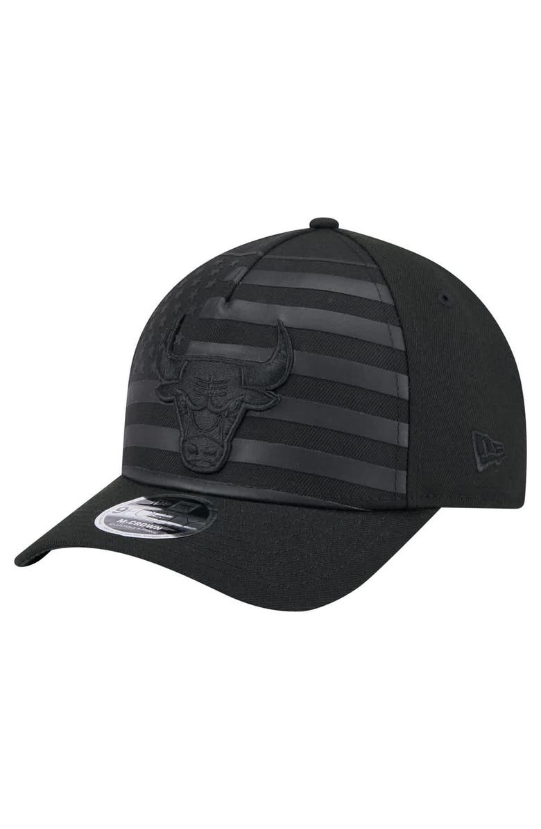 New Era Men's New Era Black Chicago Bulls Game Day Flag A-Frame 9FORTY Adjustable Hat, Main, color, Black
