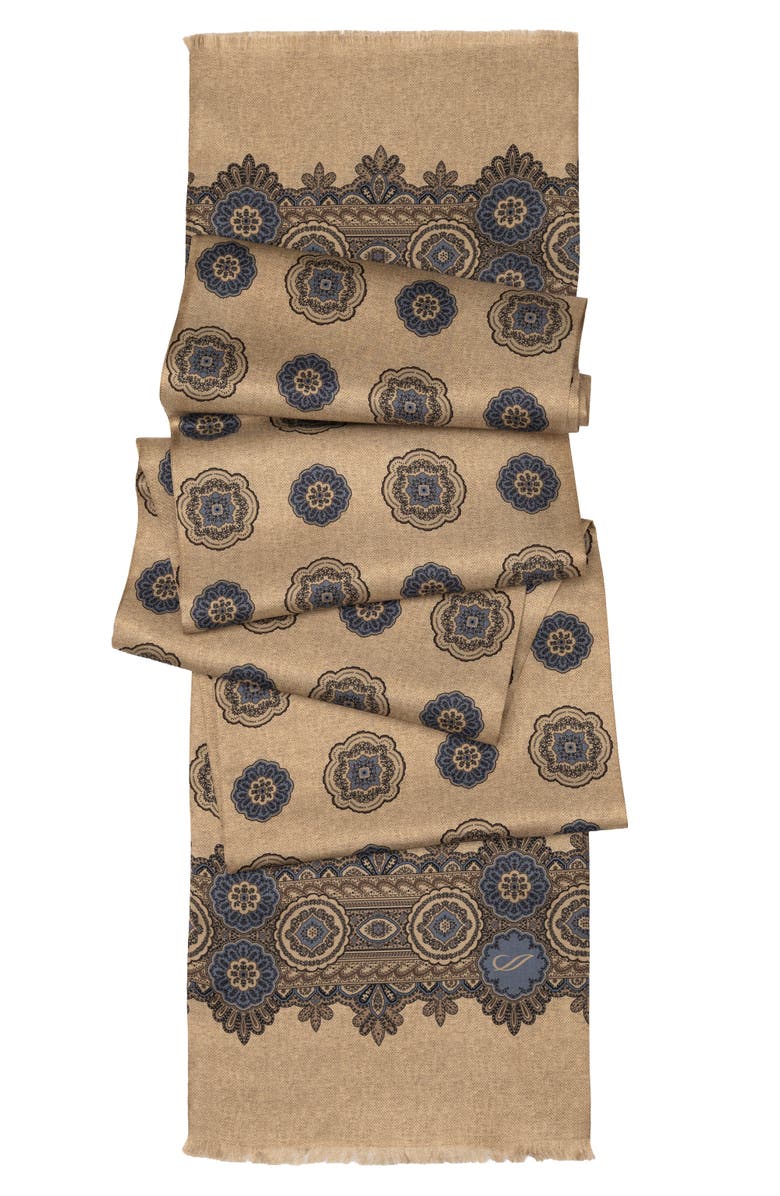 Elizabetta Silvestri - Silk Scarf for Men, Alternate, color, Golden Wheat
