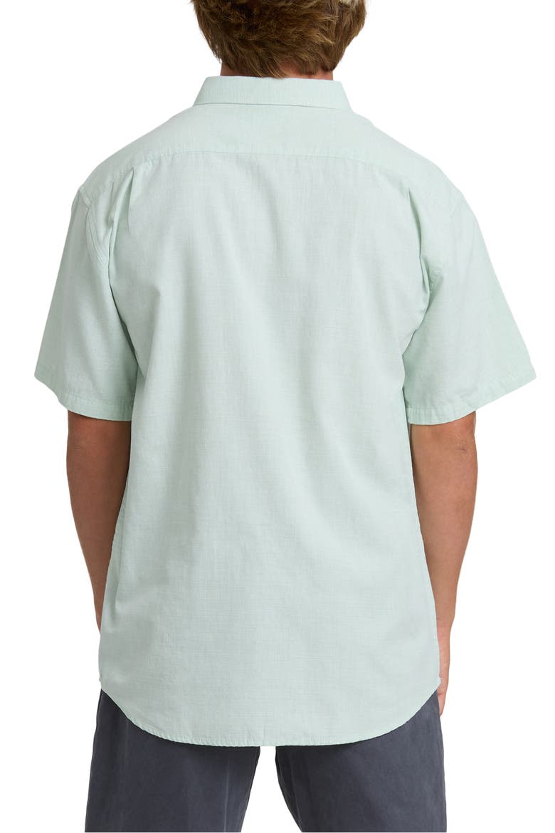 All Day Short Sleeve Button-Down Shirt, Alternate, color, GRANITE GREEN