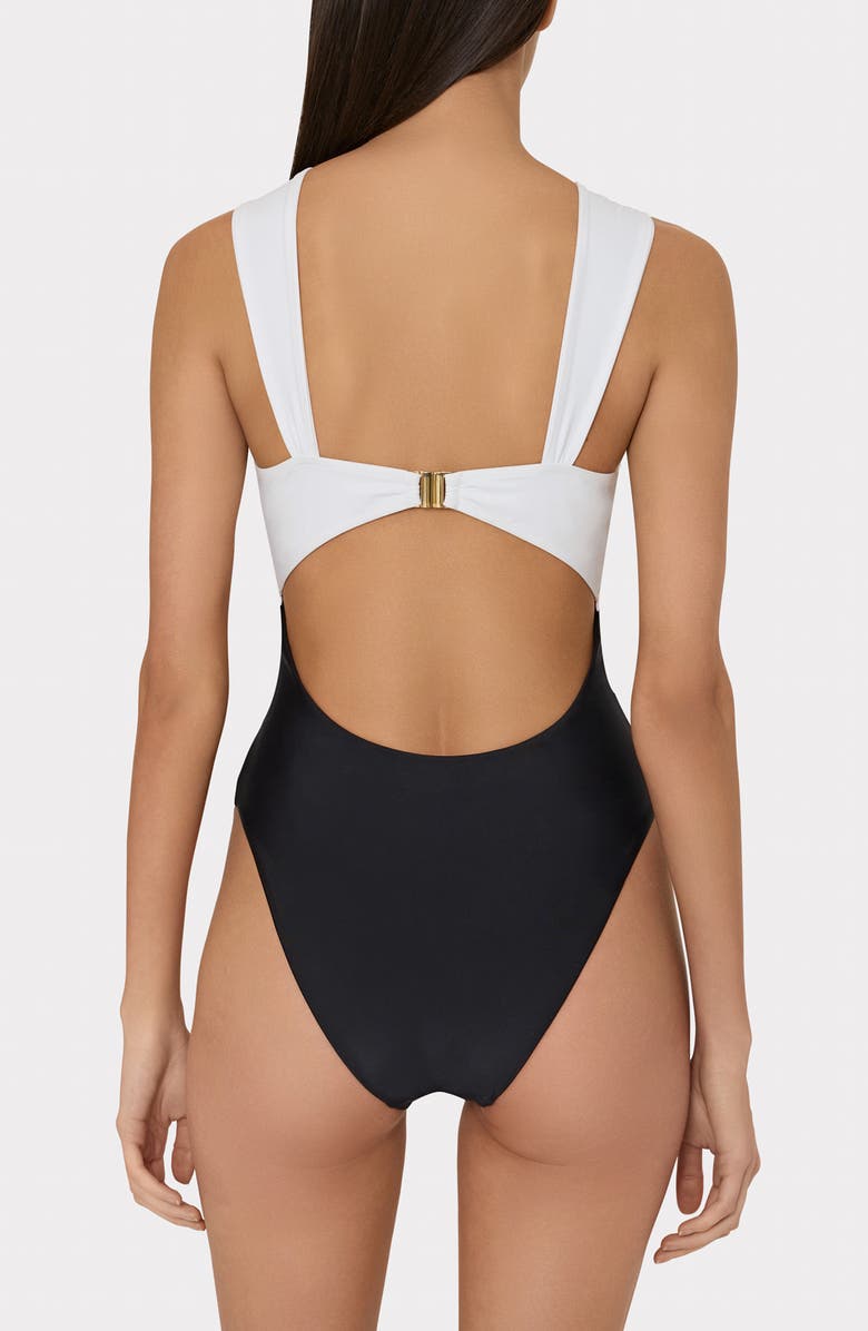 Milly Betsy Colorblock One-Piece Swimsuit, Alternate, color,