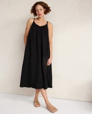 Haven Well Within Textured Cotton Gauze Flowy Midi Dress