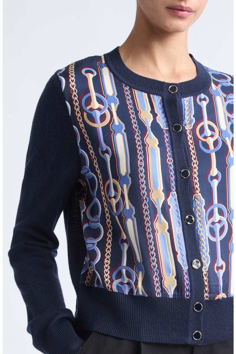 Mixed Media Merino Wool Blend Cardigan, Alternate, color, MDMU MIDNIGHT MULTI