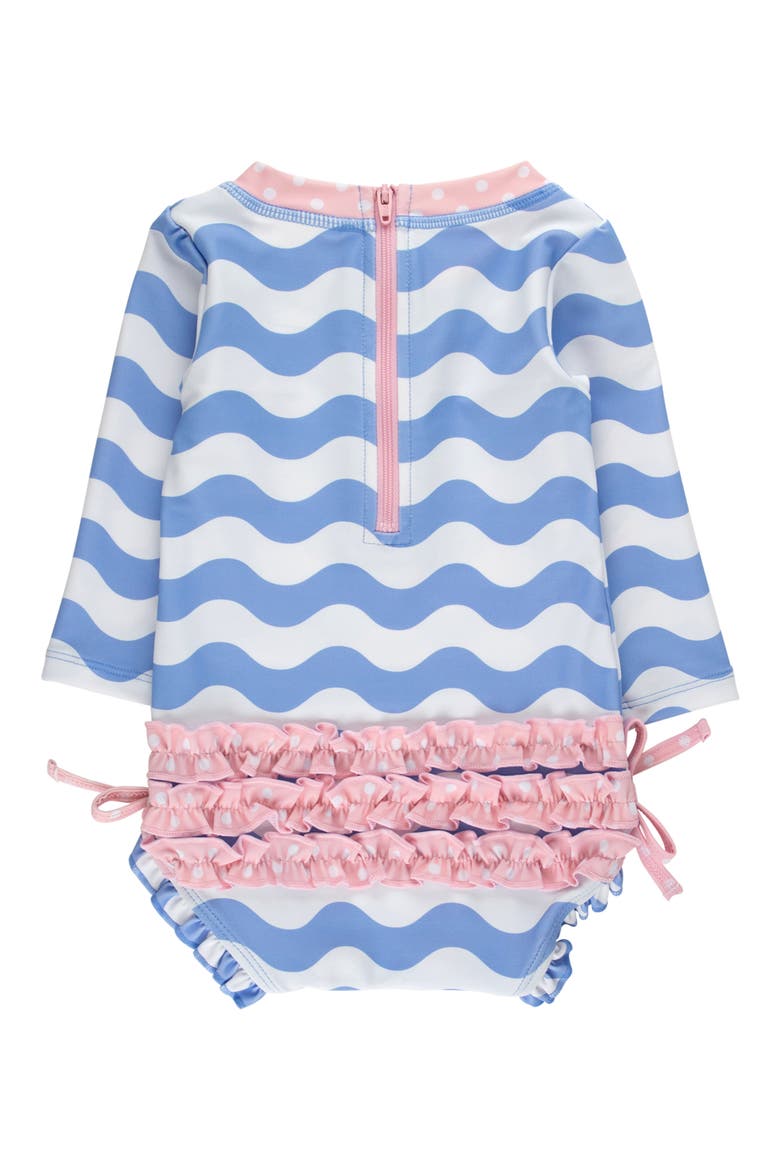 Kids' Periwinkle Long Sleeve One-Piece Rashguard Swimsuit, Alternate, color, BLUE