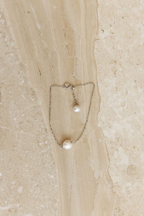 Untamed Petals Abigail Pearl Bracelet In Metallic