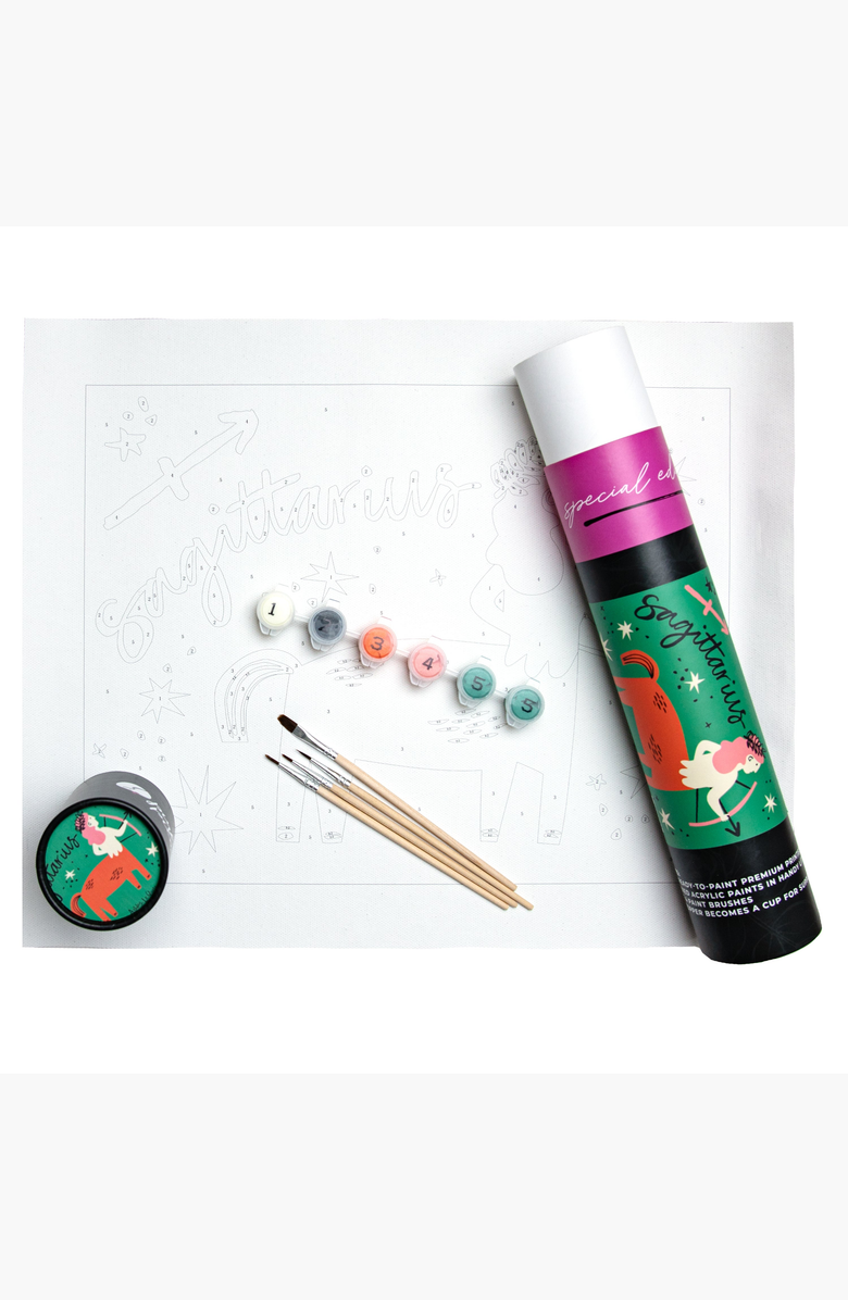 Pink Picasso Kits Special Edition Zodiac Sagittarius Paint by Numbers Kit, Alternate, color, Teal / Green