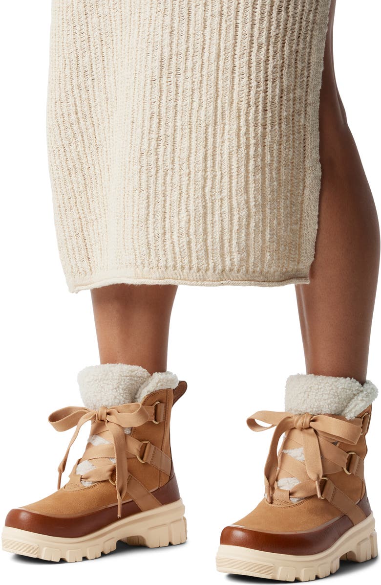 SOREL Tivoli V Faux Shearling Waterproof Boot, Alternate, color, Tawny Buff/ Ceramic