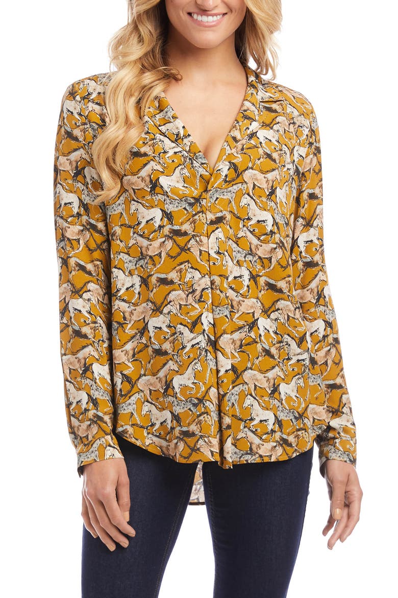 Wild Horse Print Woven Shirt, Main, color, PRINT