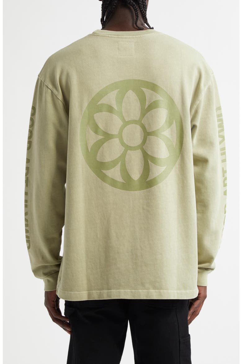 Heavyweight Long Sleeve Crewneck Graphic T-Shirt, Alternate, color, SAGE
