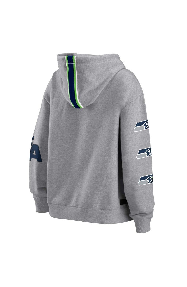 WEAR by Erin Andrews Women's WEAR by Erin Andrews Gray Seattle Seahawks Full-Zip Hoodie, Alternate, color, 