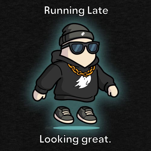 Dalix Mens Running Late Tee In Black