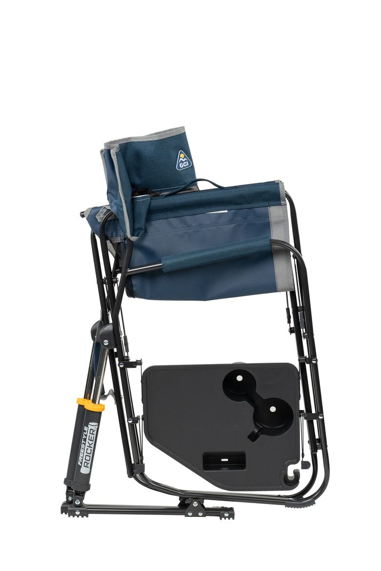 Freestyle Rocker with Side Table, Alternate, color, Heathered Indigo