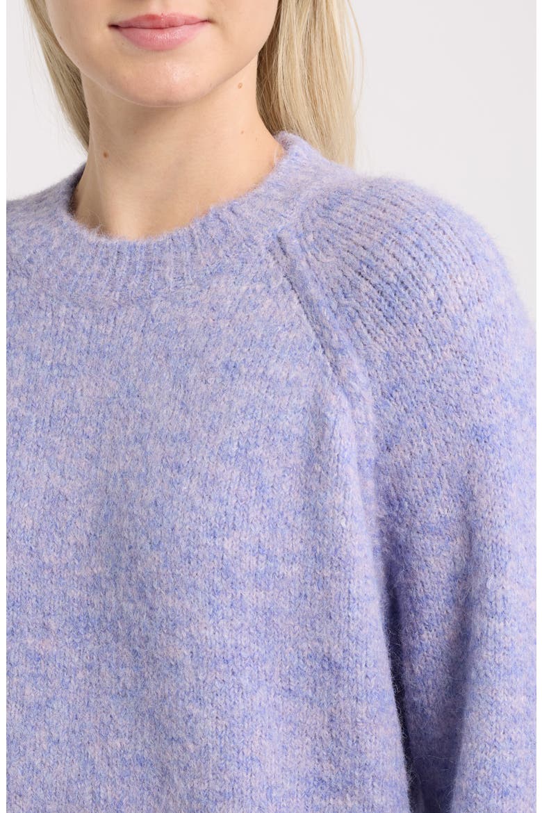 Crewneck Mélange Sweater, Alternate, color, LILAC