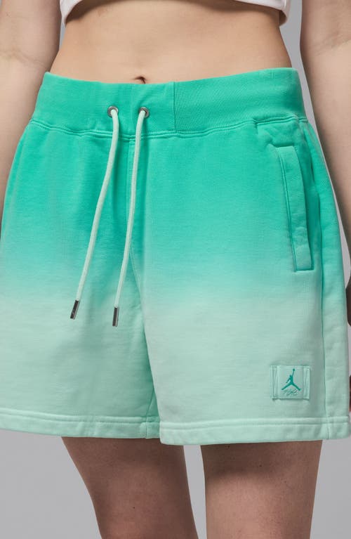Jordan Flight Fleece Dip Dye Sweat Shorts In Green