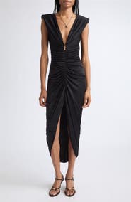Versace Draped Liquid Jersey Gown