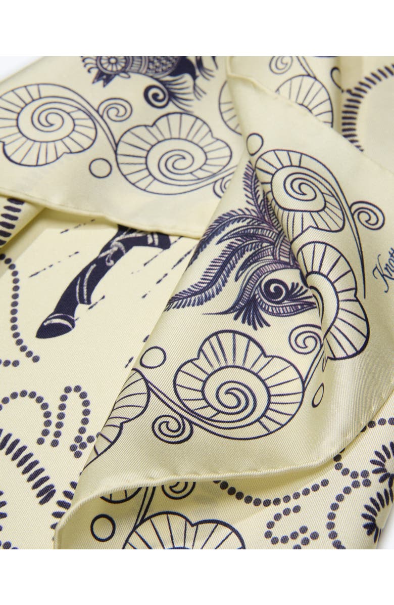 Knottery & Co Equestrian Dreams Silk Bandana, Alternate, color, Beige