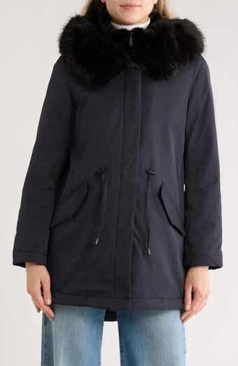 Sam Edelman Faux Fur Bib Hooded Insulated Jacket