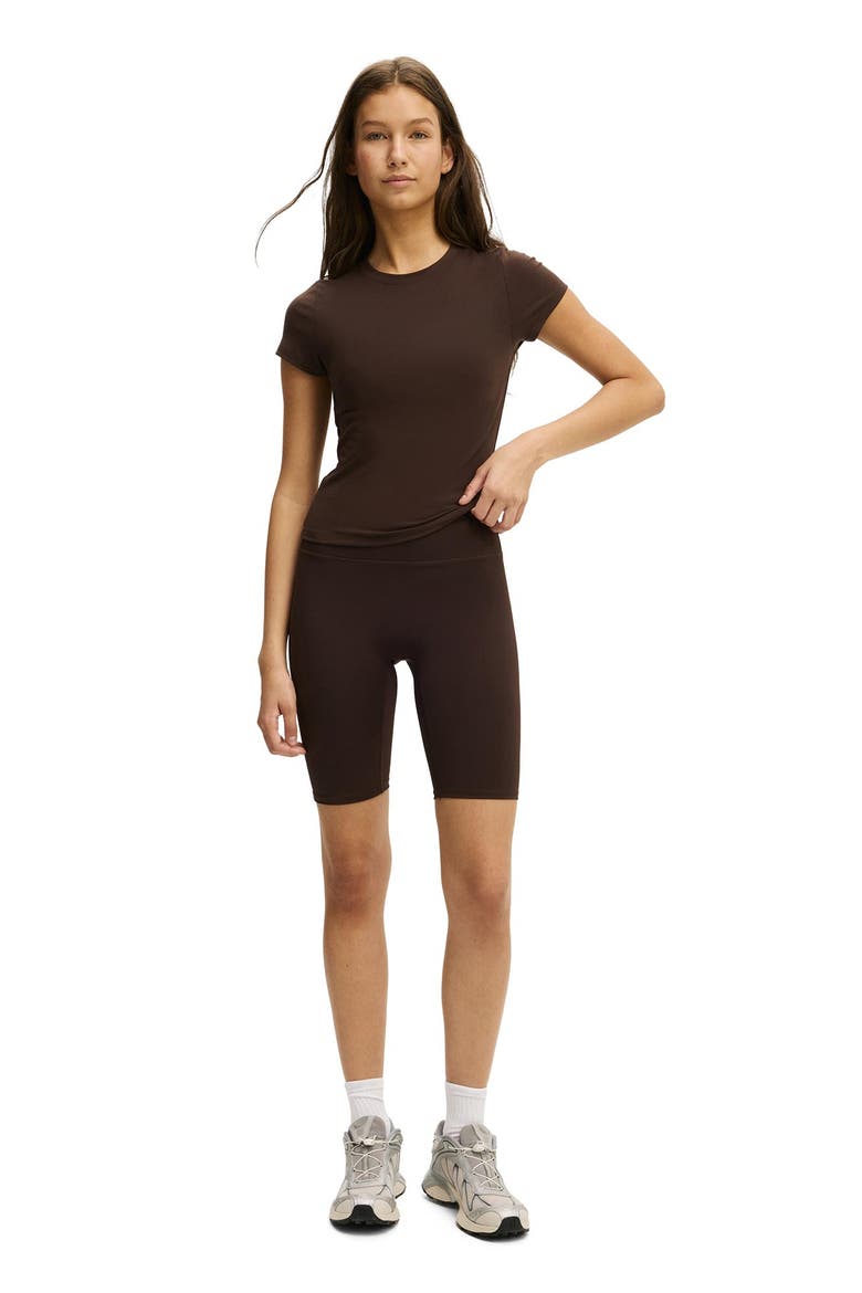 Women's Active Ultra Soft Fitted Tshirt, Alternate, color, French Roast