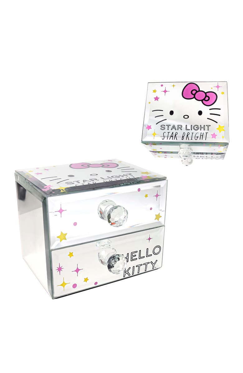 Hello Kitty ''Star Light Star Bright'' Mirror Glass Jewelry Box Organizer, Main, color, NO COLOR