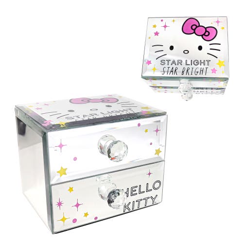Hello Kitty ''star Light Star Bright'' Mirror Glass Jewelry Box Organizer In Brown