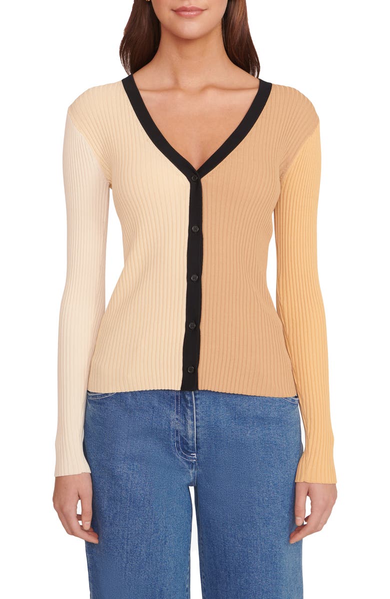 STAUD Cargo Colorblock Cardigan, Main, color,
