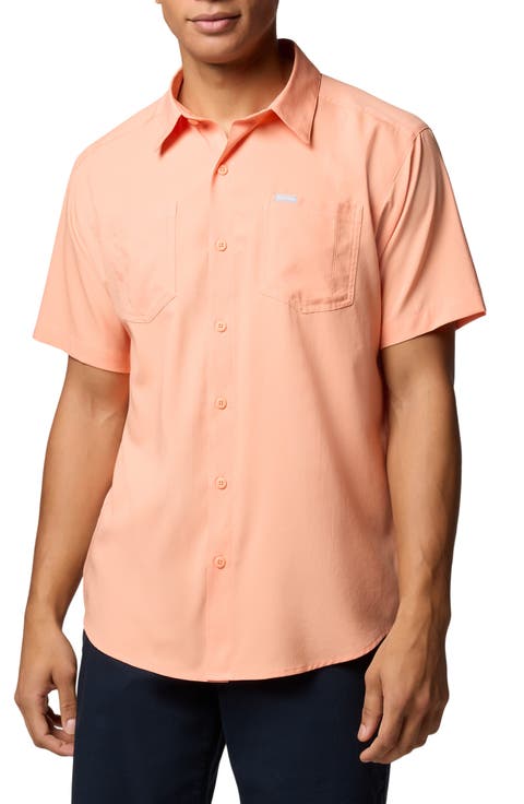 Red Eagle Lake Omni-Wick™ Short Sleeve Button-Up Shirt