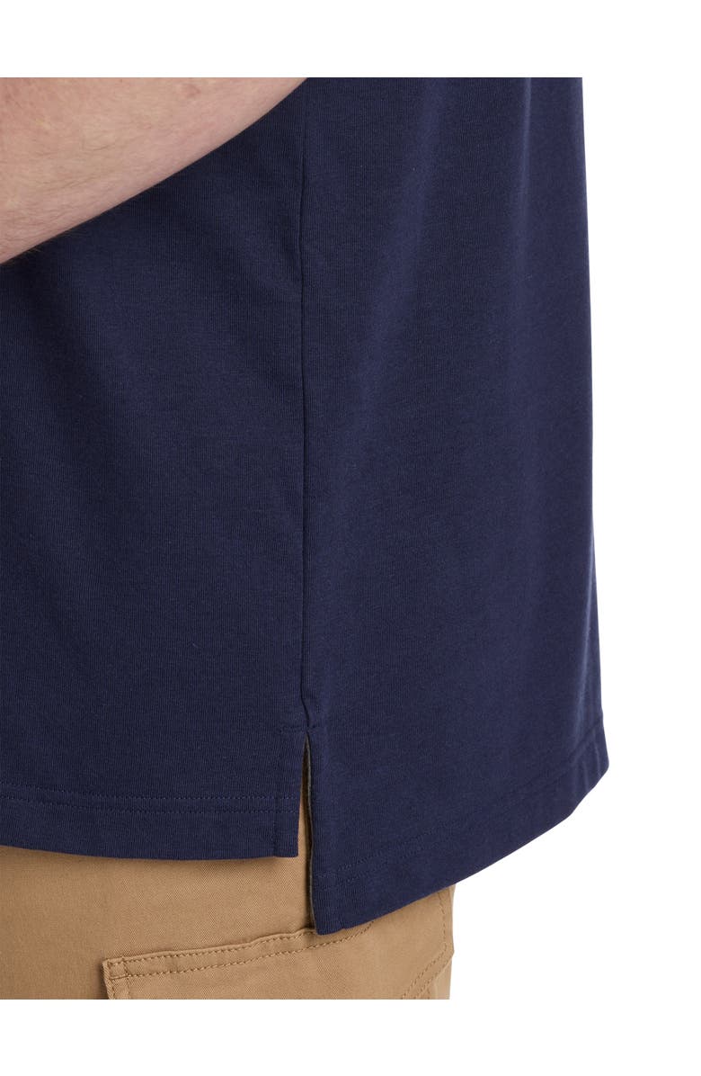 Harbor Bay by DXL Chest-Striped Polo Shirt, Alternate, color, Blue Grey