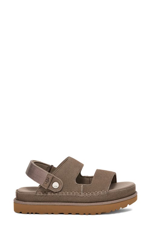 Ugg(r) Goldenstar Glide Platform Sandal In Smoke Plume