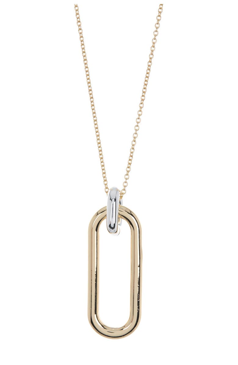 DKNY Gold Link Pendant Necklace, Main, color, 
