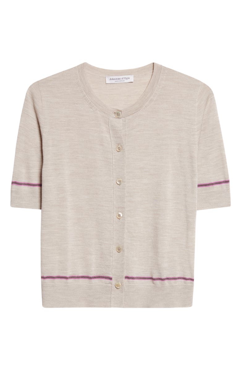 Johnstons of Elgin Brae Sleeveless Merino Wool & Cashmere Sweater, Alternate, color, Natural Colourway