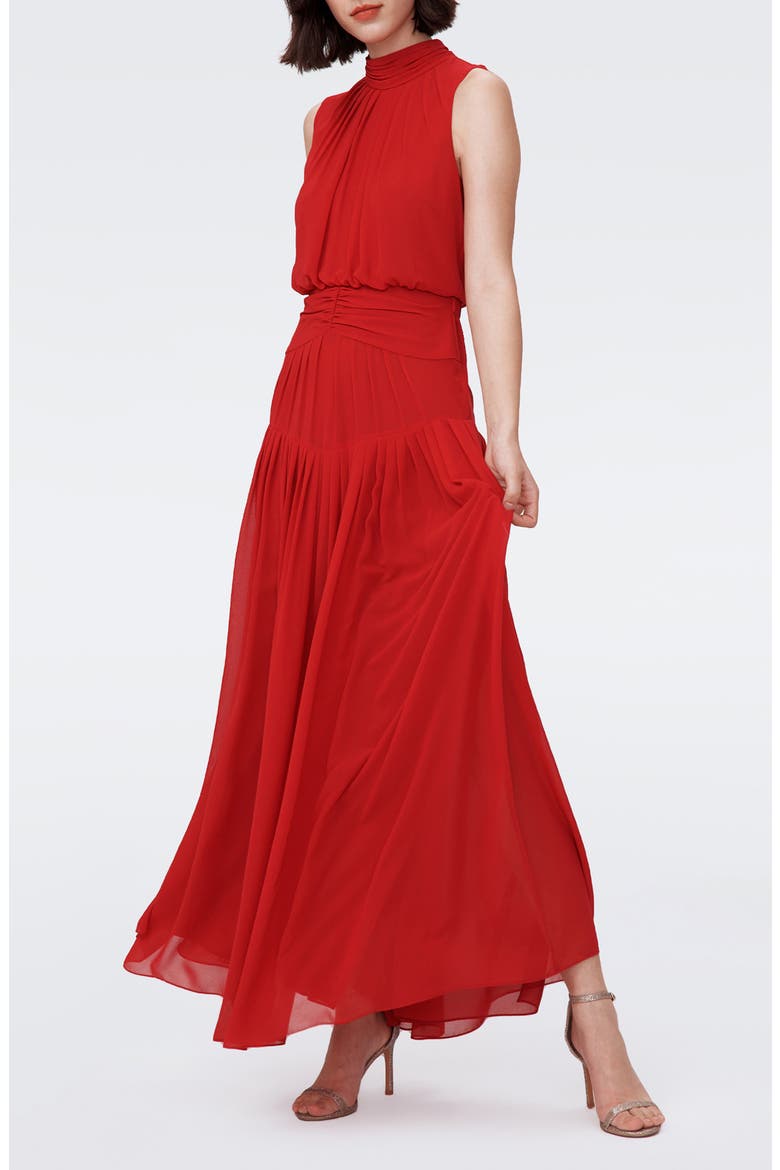 Menon Sleeveless Dress, Main, color, MAGENTA