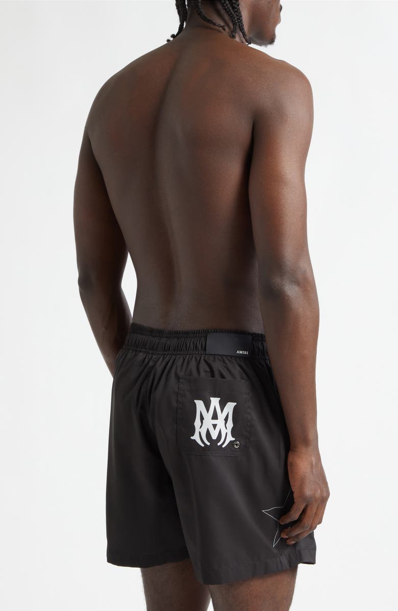 AMIRI 'Amiri Sport Swim Trunks, Alternate, color, Black