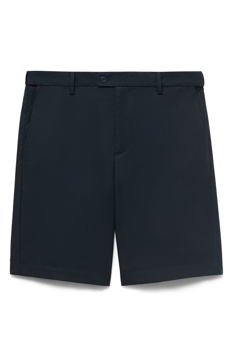 MANGO Cotton Bermuda Shorts, Alternate, color, Navy