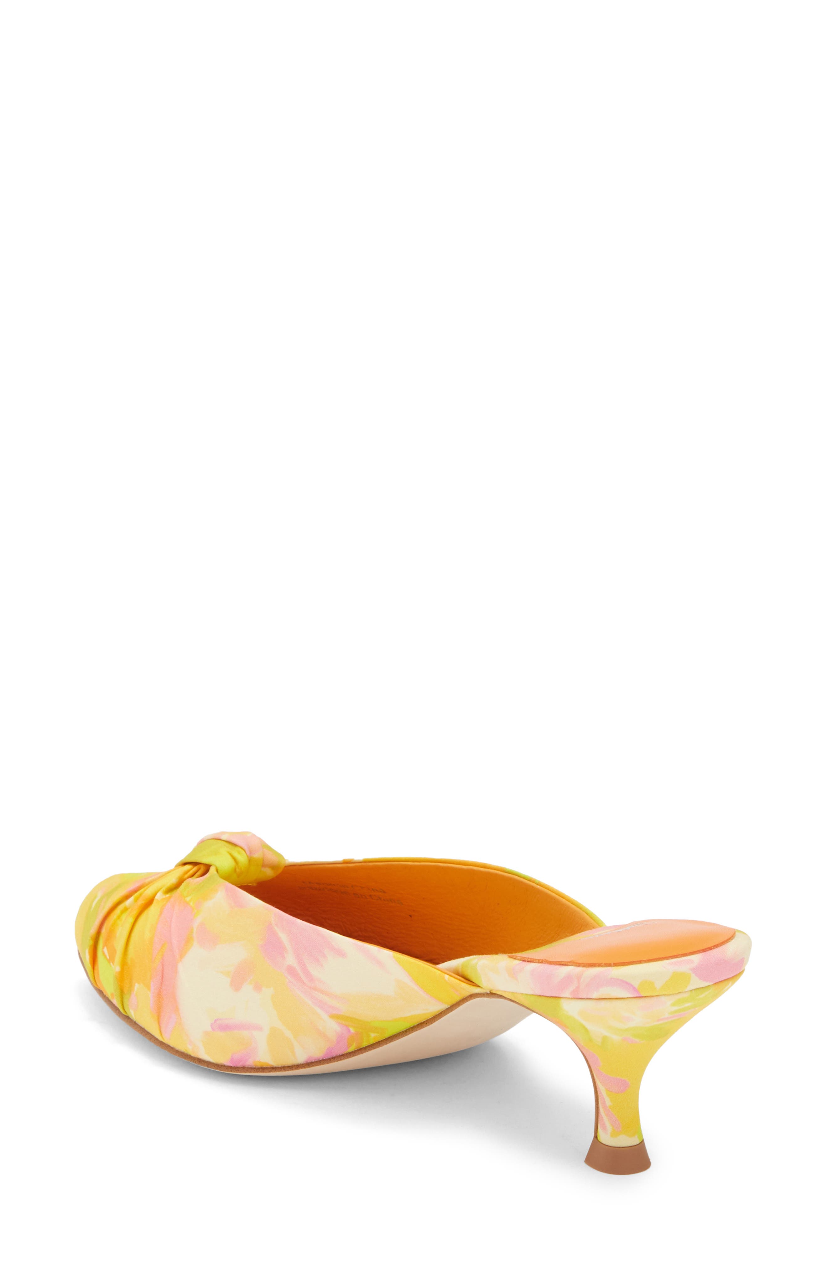 Jeffrey Campbell Twista Kitten Heel Sandal, Alternate, color, Orange Multi Floral