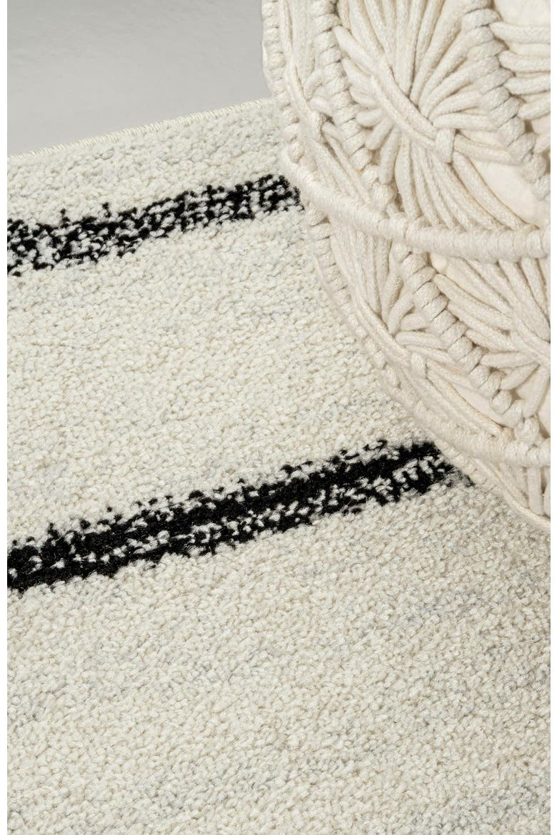 Williamsburg Minimalist Stripe Area Rug, Alternate, color, Cream/Black