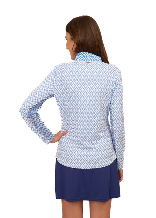 Cabana Life 1/4 Zip Sport Top In Blue