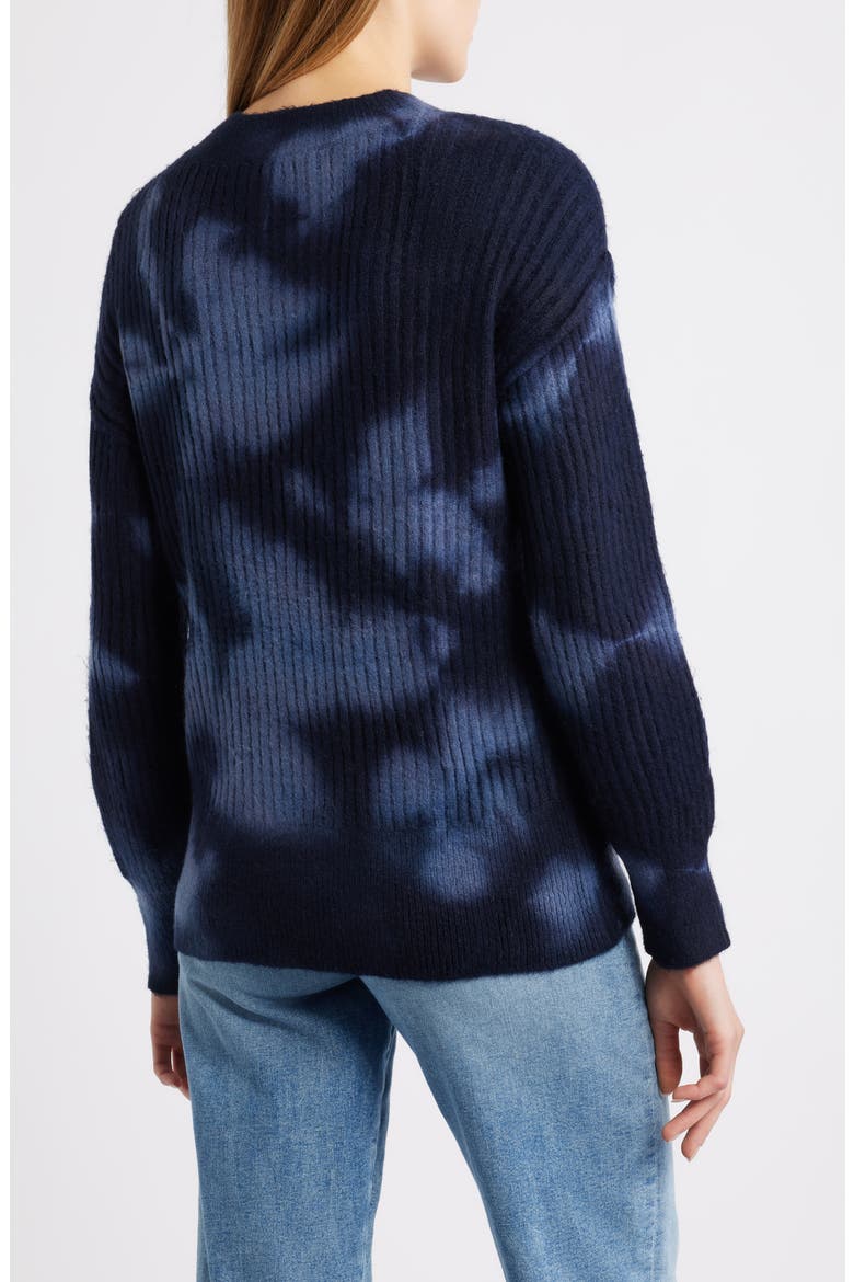Tie Dye Crewneck Sweater, Alternate, color, MIDNIGHT