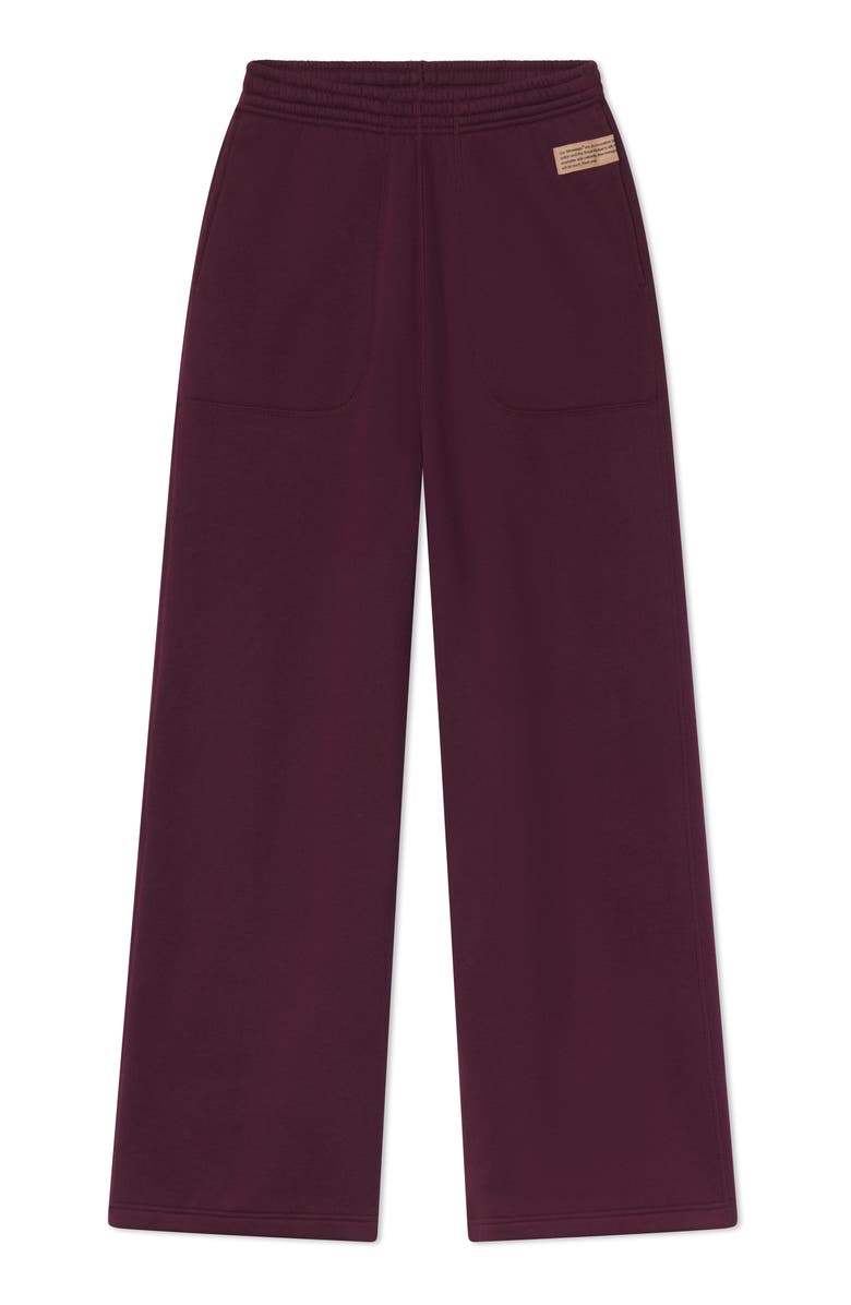 Lunya Silksweats Cotton & Silk Blend Pajama Sweatpants, Alternate, color, Vintage Merlot