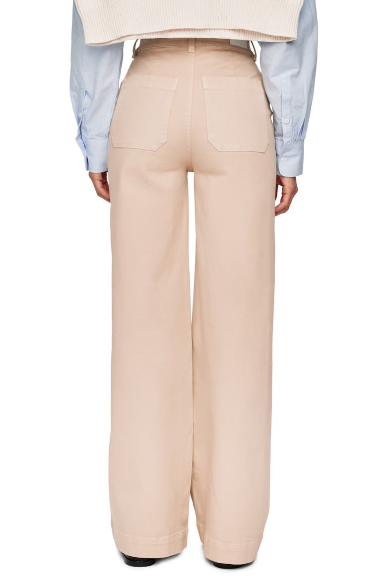 Hepburn High Waist Wide Leg Jeans, Alternate, color, CHARDONNAY TWILL