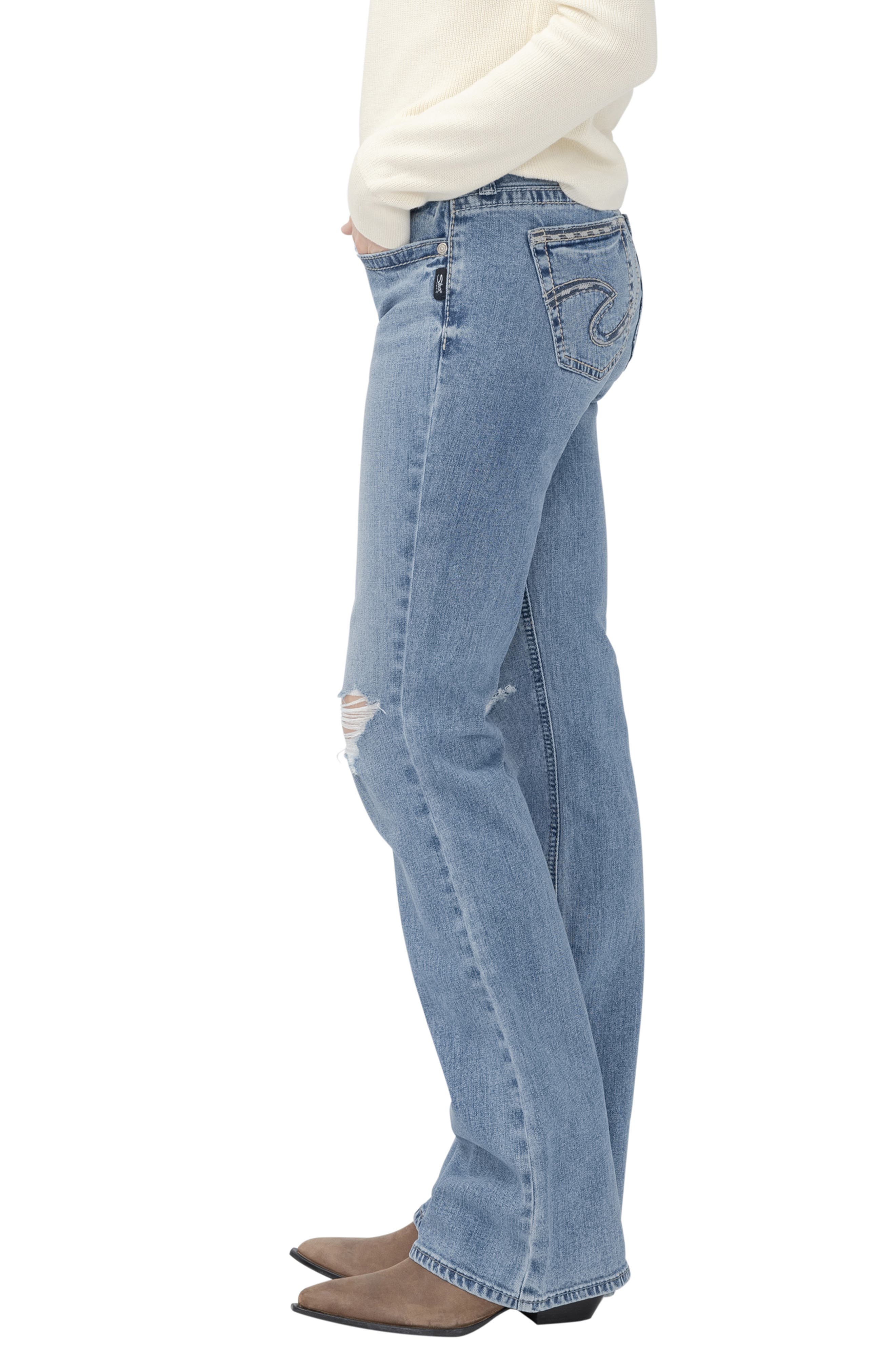 Silver Jeans Co. Suki Ripped Bootcut Jeans (Women) | Nordstrom
