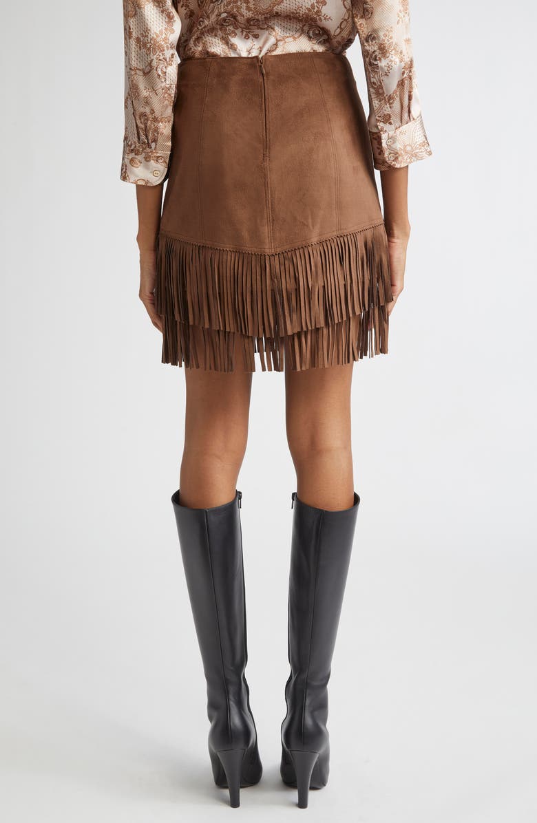L'AGENCE Lyle Fringe Miniskirt, Alternate, color,