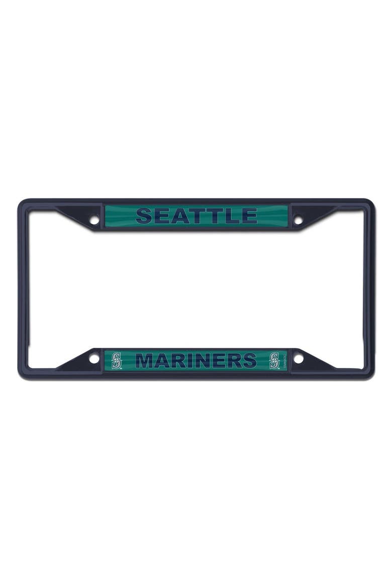 Seattle Mariners Chrome Color License Plate Frame, Main, color, Navy