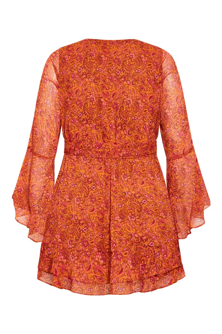 Lexi Long Sleeve Faux Wrap Dress, Alternate, color, RETRO PAISLEY