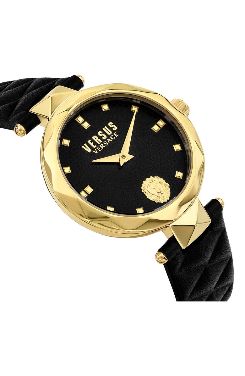 VERSUS Versace Covent Garden Leather Strap Watch, 36mm, Alternate, color,