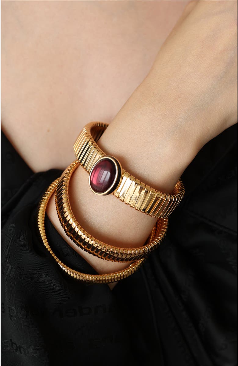 RC RETRO CHIC Wide Gladiatorl Minimalist Bracelet, Alternate, color, Gold