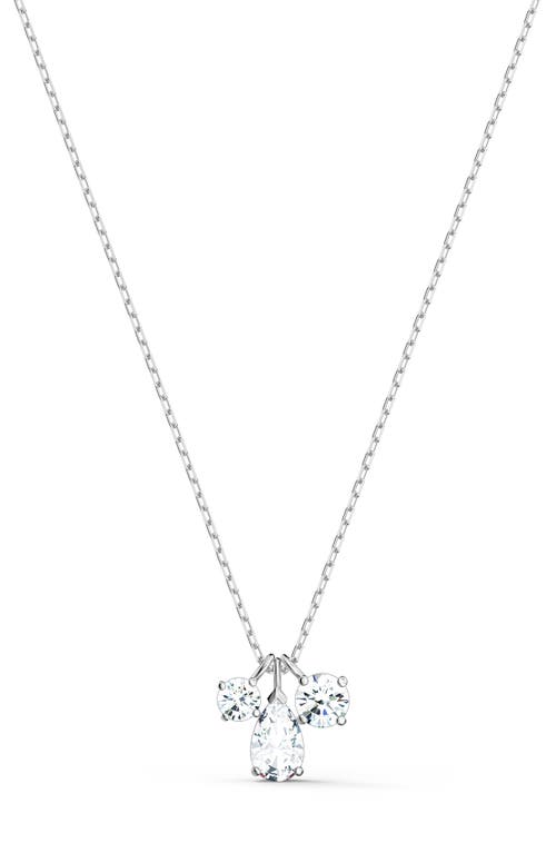 Swarovski Attract Crystal Pendant Necklace In Silver