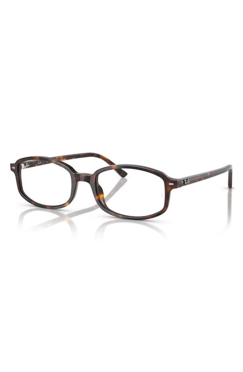Ray Ban Ray-ban 54mm Irregular Optical Glasses In Havana