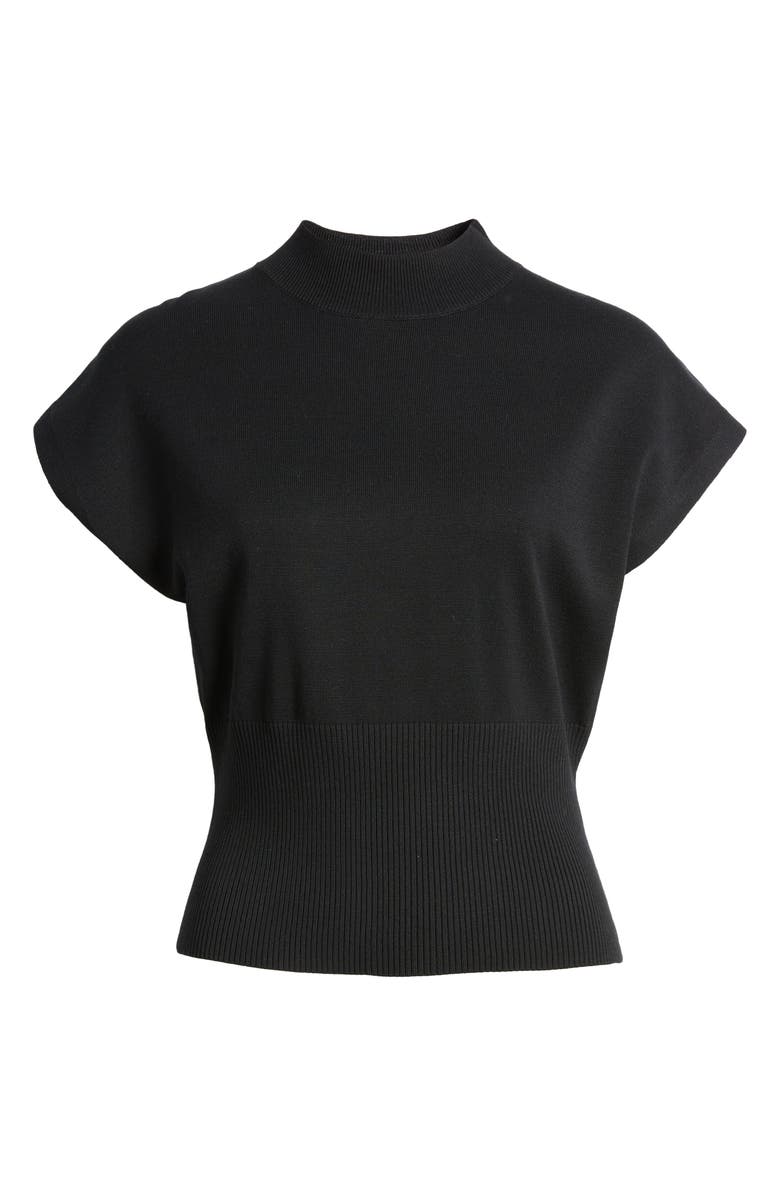 Open Edit Mock Neck Rib Sweater, Alternate, color,