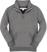 Hope & Henry Kids' Organic French Terry Half-Zip Kanga Pullover